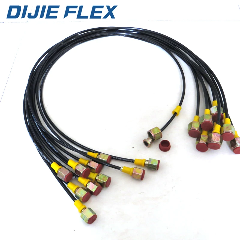 DN3 micro bore test hos black flexible air small diameter high pressure nylon hose Ultra High Pressure Test Hose