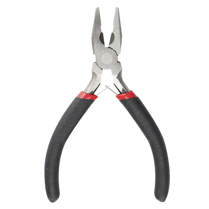 HYSTIC 4.5-Inch Carbon Steel Mini Jewelry Pliers Electrical Wire Cutters Toothless Aluminum Serrated Multi-Functional Metric