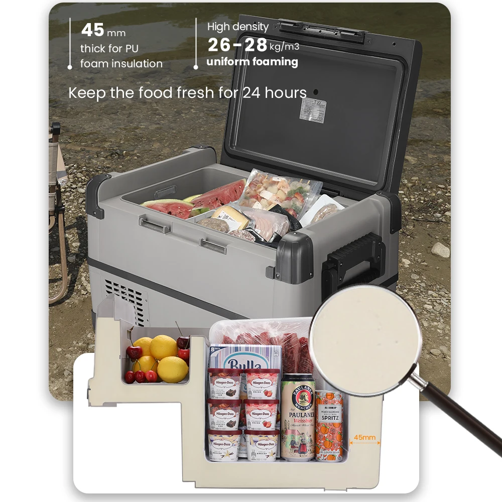 Refrigerator 12v 24v Boat Re Rv Van Shockproof Mobile Cooler Car Fridge Mvp Suv Freezer For Camping