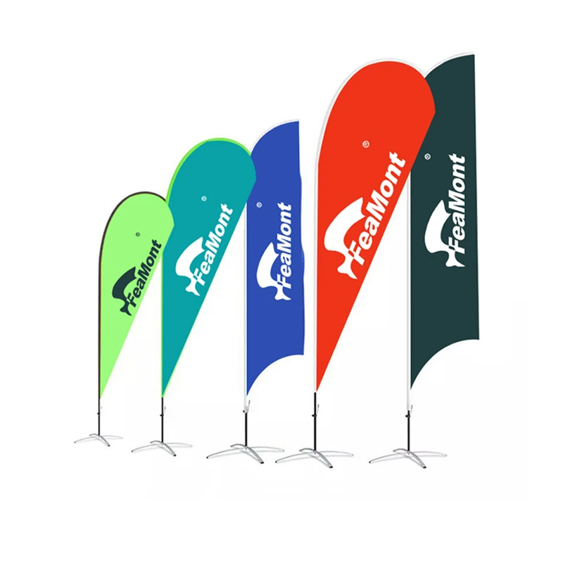 Custom Feather Flag With Aluminum Pole teardrop Flag Wholesale Outdoor Promotion Advertising Flying Teardrop Banner Flag