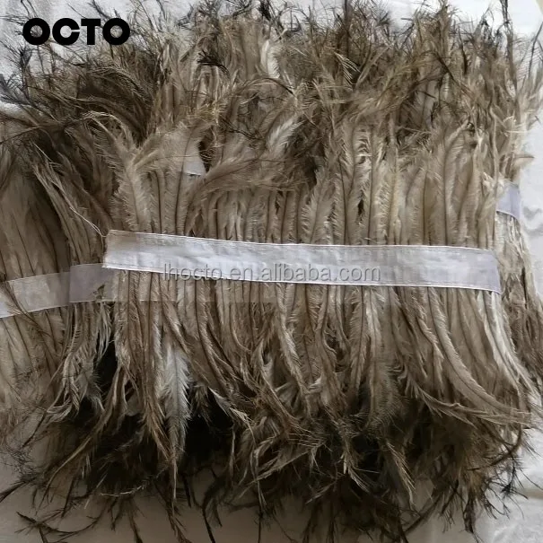 Customization Fashion Accessory 10-20cm Double-faced Emu Feather Trimming Ostrich Fringe Trim Lace