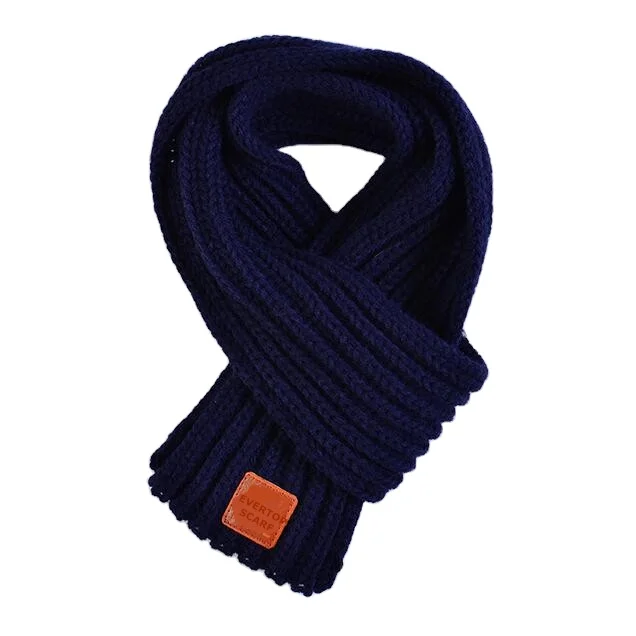 classical chunky knit acrylic knitted scarf custom kids warm soft touch feel winter scarf