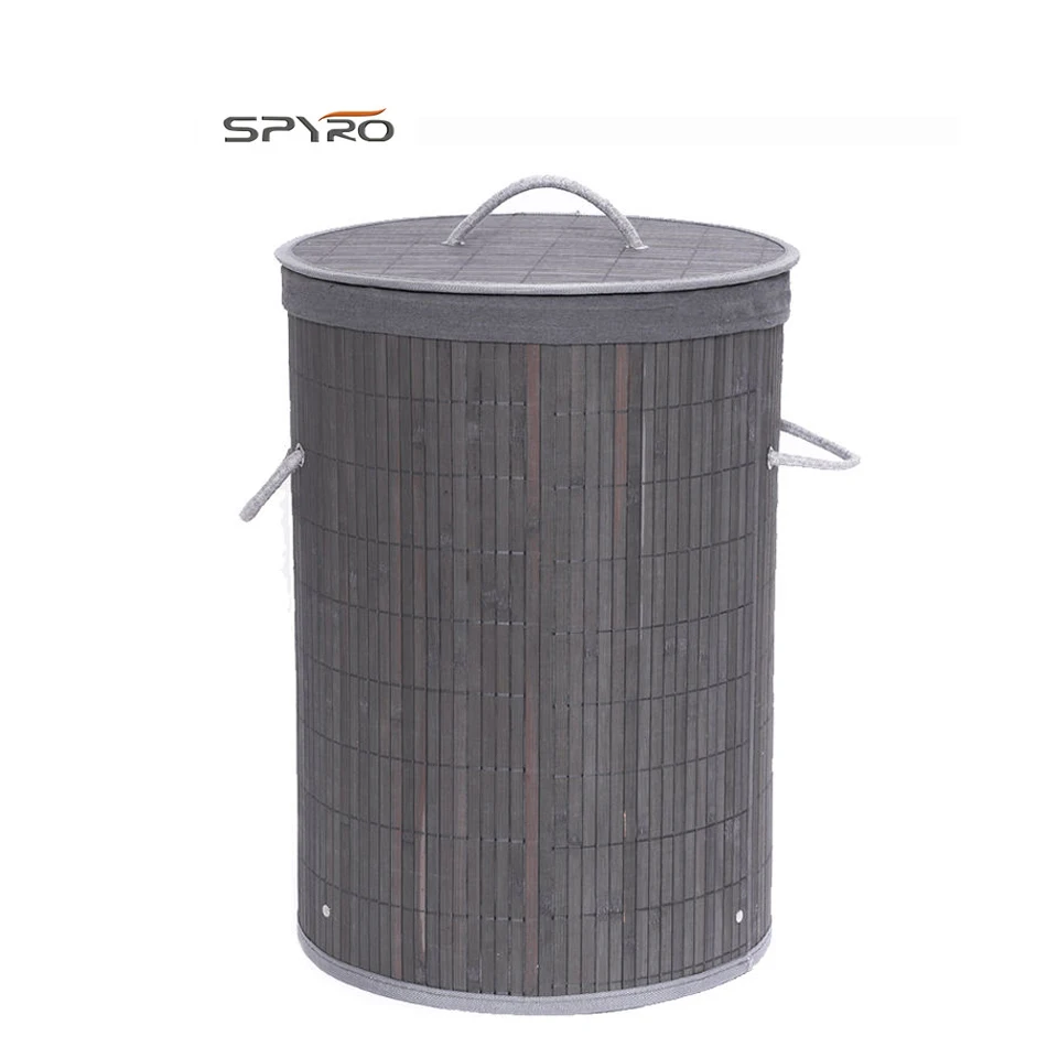 Cheap Custom Large Foldable Bamboo Laundry Hamper Clothes Toy Storage Box Laundry Basket