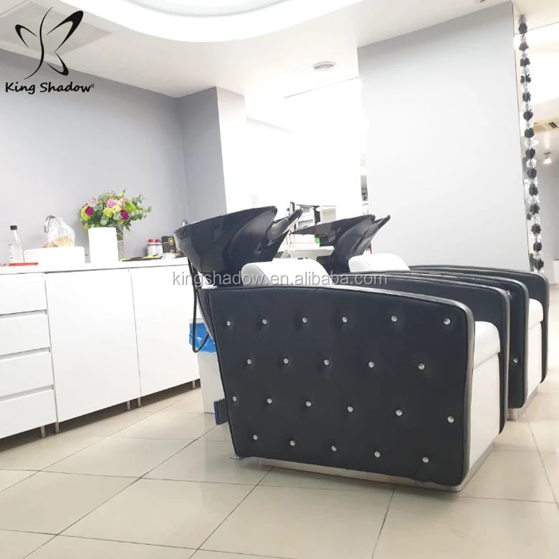 Hair Salon Furniture Set Salon Stations Hairdressing Chairs Backwash Unit Diamond Shampoo Chairs