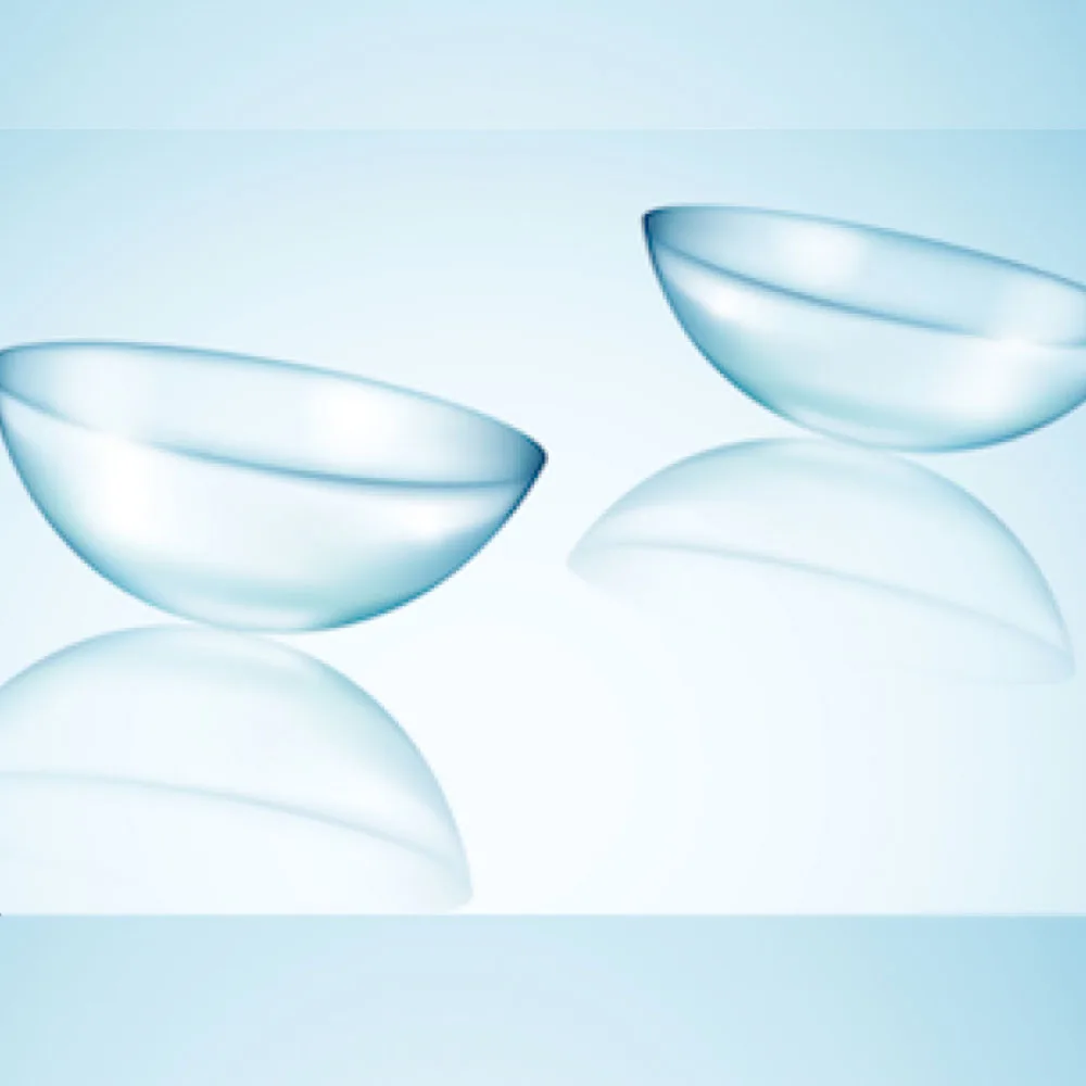 clear contact lenses used in hospital or clinic CLEAR - Medical use of contact lenses bandage lens for reducing  discomfort