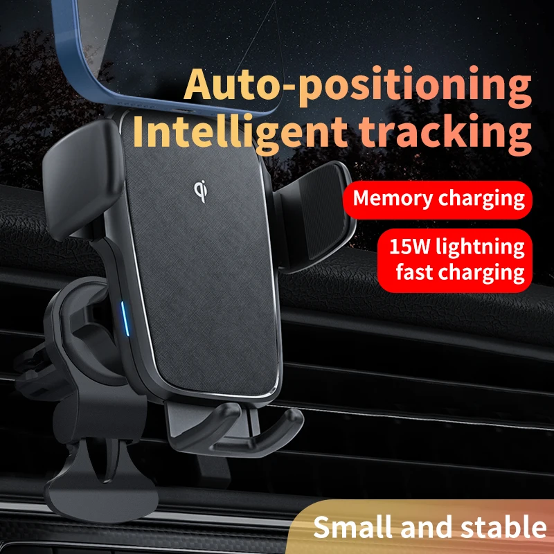 YTGEE 2021 New Mini 15w Qi Fast Charging Automatic Car Mount Wireless Charger For Iphone Samsung