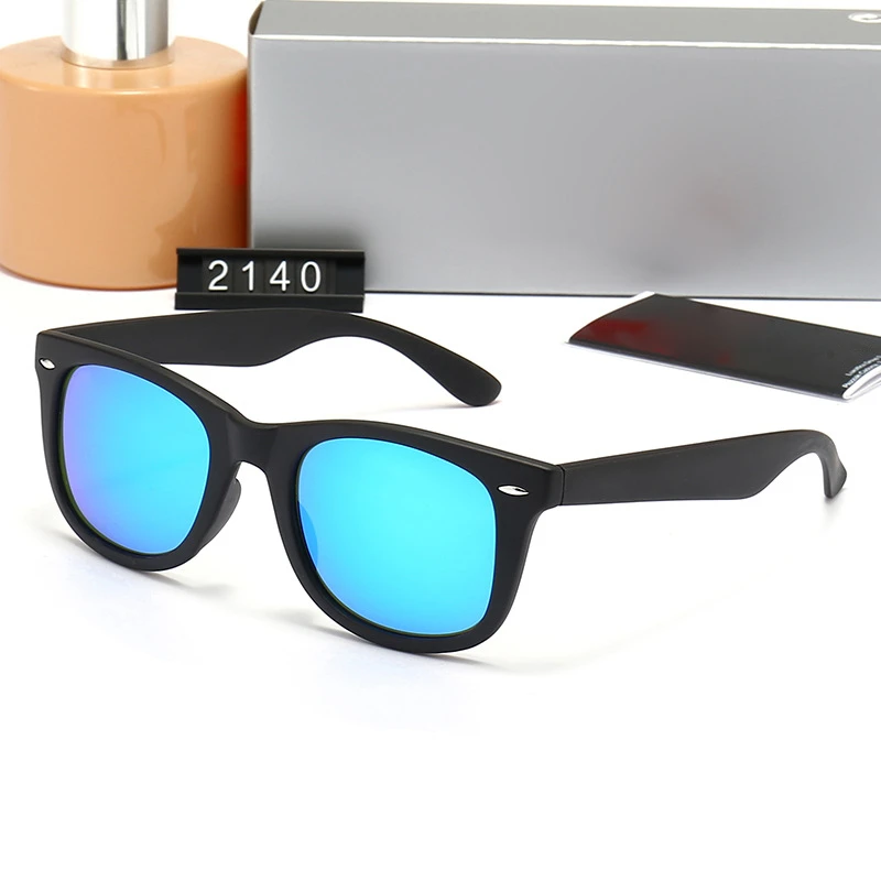 High Quality Glass Lens Vintage Square Frame Luxury Sun Glasses Famous Brands Shades Women 2140 Designer Sunglasses Men