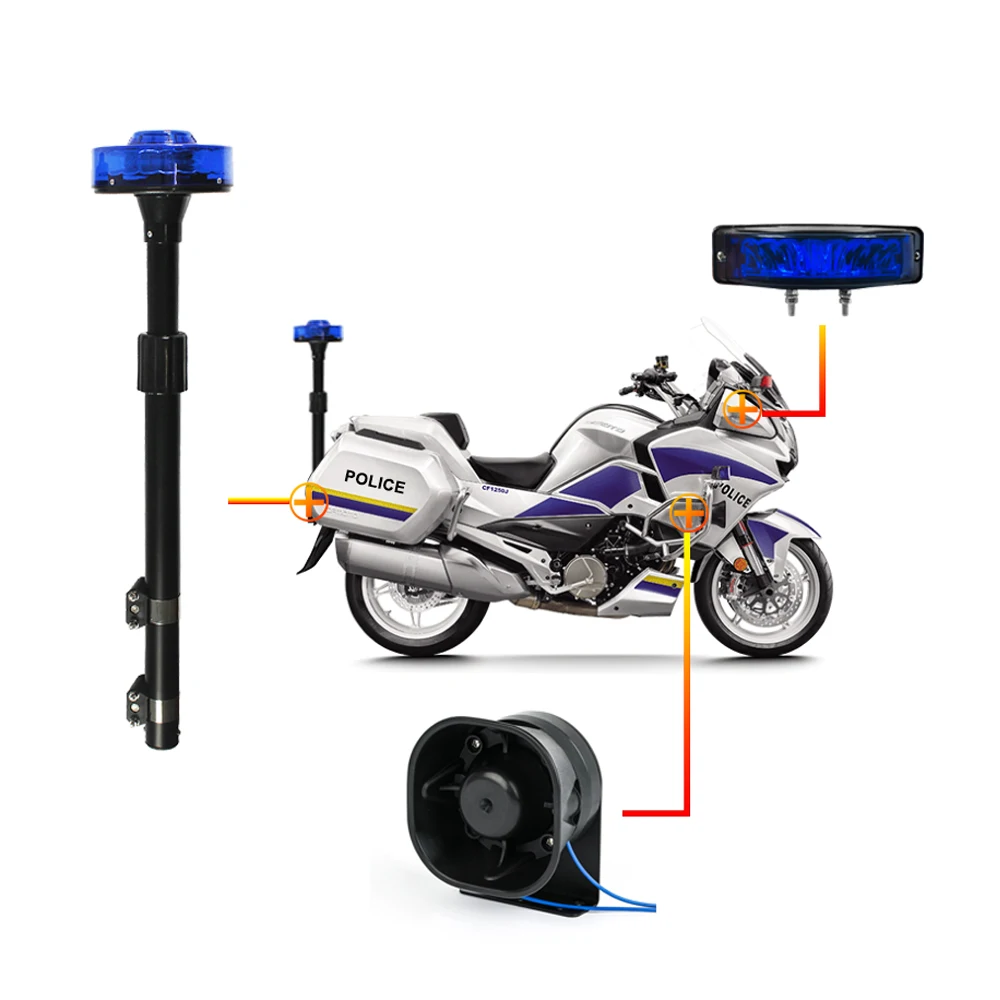 HAIBANG Police Motorcycle Power Speaker 80W Hooter Alarm Electronic Horn Speaker