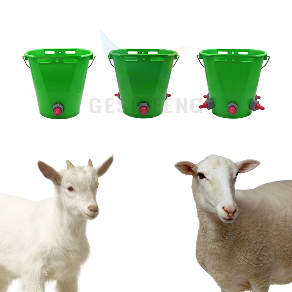 Automatic 8L Plastic Milk Bucket Water Drinker For Livestock Cow Sheep Cattle Goat Nipple Drinker Farm