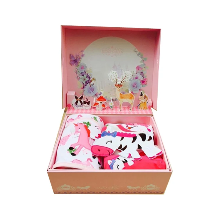 Рождественский Подарок Пользовательский логотип декоративная детская Роскошная упаковочная коробка для одежды