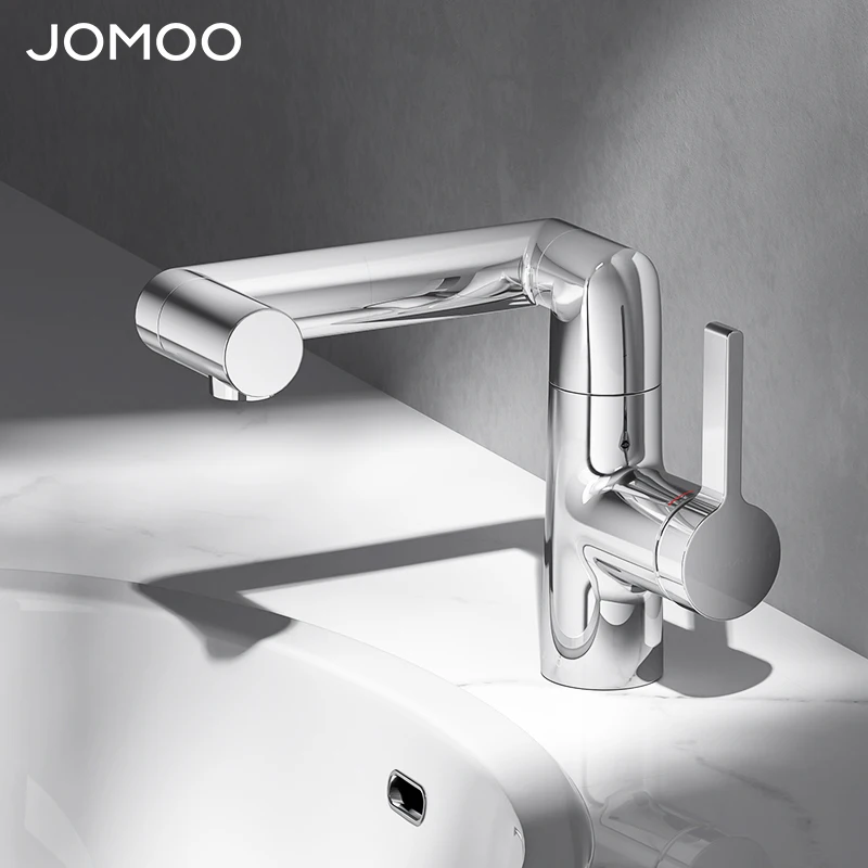 Смеситель для раковины JOMOO новый дизайн 2023 года смеситель с одной ручкой и одним отверстием смесители регулируемой регулировкой угла поворота