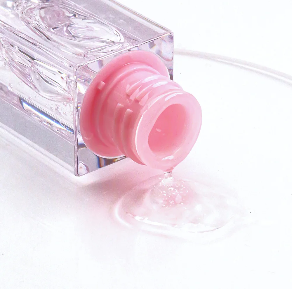 Private Label Vegan Lip Gloss Base Organic Moisturizing Lip Oil with Glitter Plumping Fruit Formula Luxury Makeup Lip Care