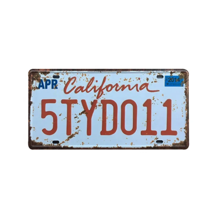 Hot United States Home Decor Tin Signs Bar Pub Cafe Decor Metal Sign Car License Plate