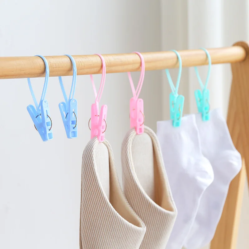 12Pcs/Pack Small Plastic Clothes Pegs Laundry Hanging Pins Clips Household Clothespins Socks Underwear Rack Holder