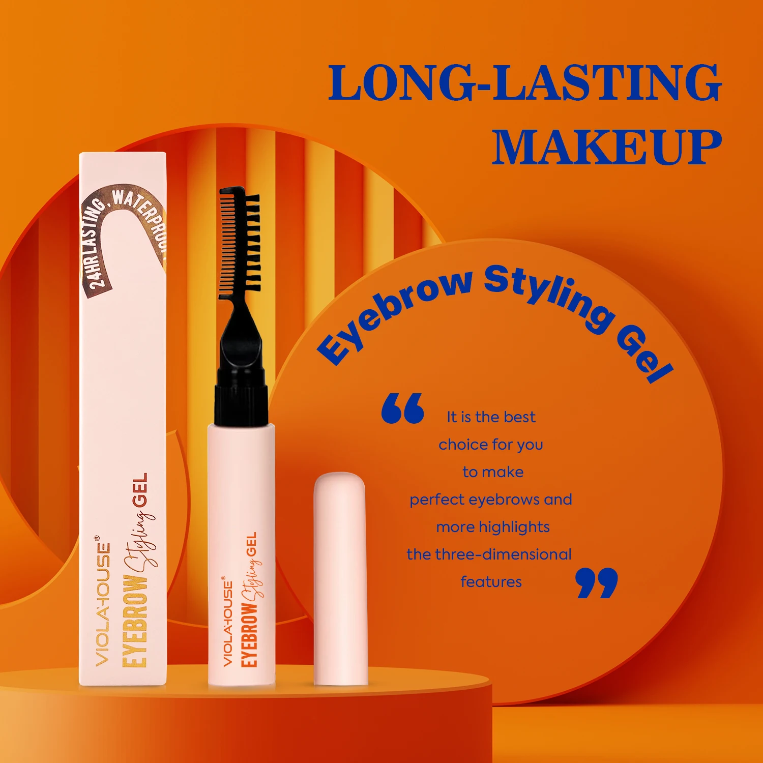 Eyebrow Gel Extension Glue Waterproof Strong Hold Brow Glue Fast Sculpt Brow Fixing Gel with brush