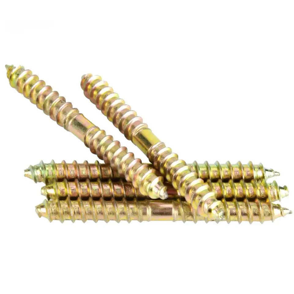 M2 M4 M6 custom brass double head wood screws thread carbon steel double head self tapping screw aluminum double end screws