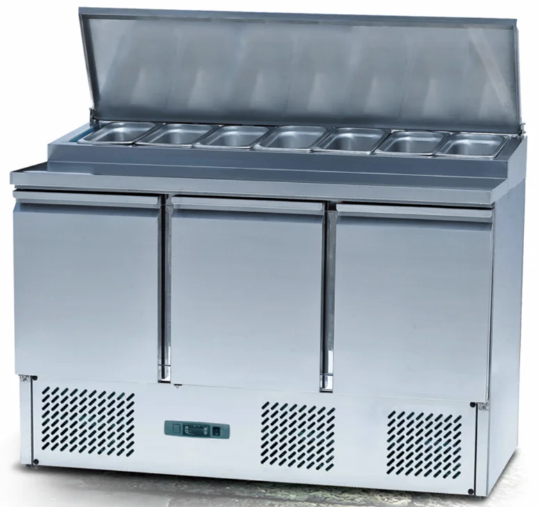 TT-BC280D-2 Commercial Restaurant Kitchen Prep Table Refrigerator