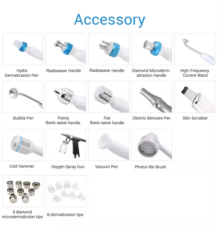 Hottest korean 14in1 hydro microdermbrasion hydra oxigen facial machine 2023