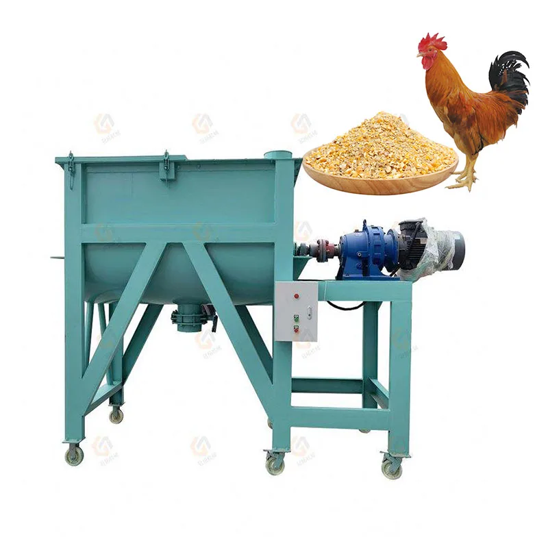 High-Efficiency Animal Feed Processing Chicken Poultry 1 Ton Horizontal & Vertical Ribbon Mixers for Sale