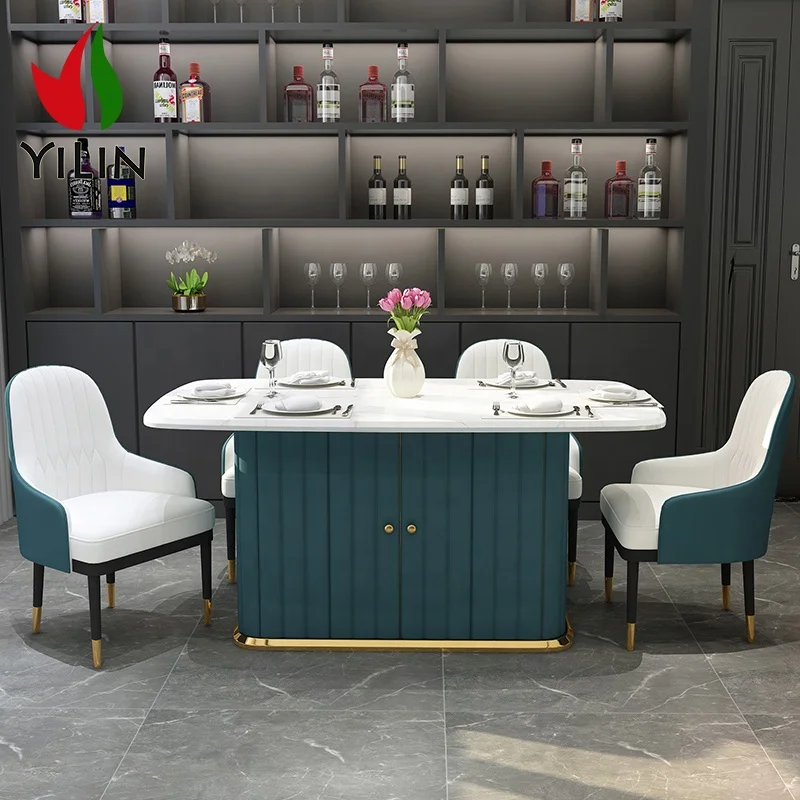 Hot Sale Dining Room Furniture Malaysia Modern Dining Room Table Dining Table Set For 6 People Base With Storage Table