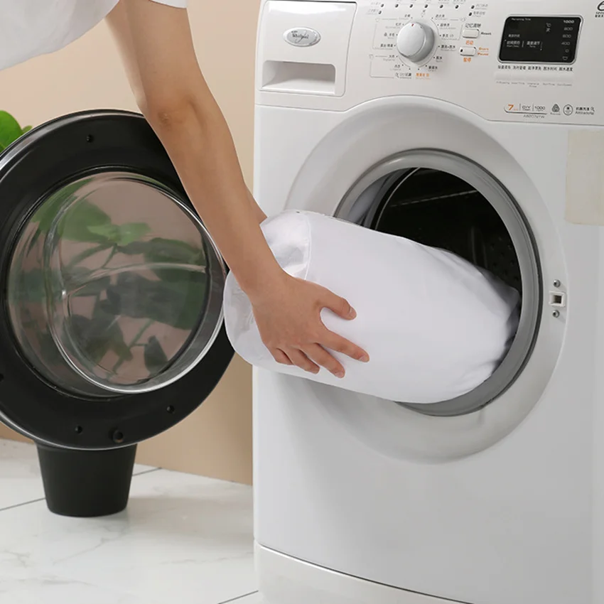 Gray Zipper Mesh Wash Bags Household Washing Machine Bag For Laundry Underwear Bra Socks Dirty Clothes Organizer Laundry Basket