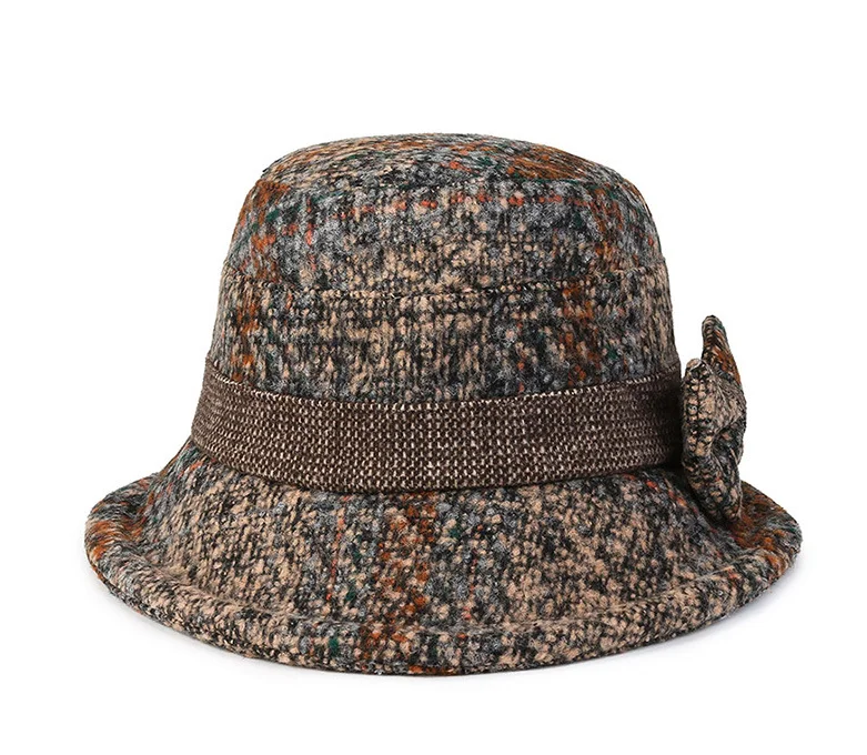 BESTELLA Custom logo Wholesale Classic Soft Sombrero Fedora Hat Woman Ladies Felt Chapeau with bow knot decoration