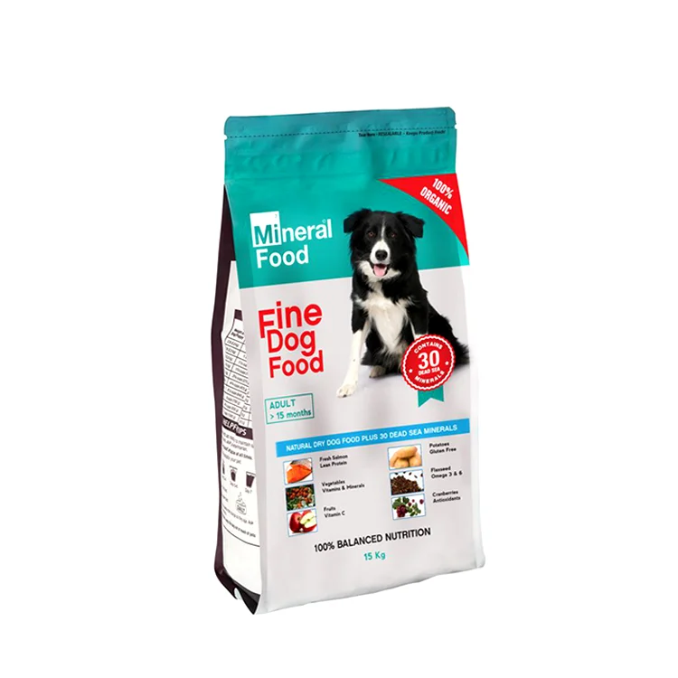 Custom Printed Eco-friendly Ziplock Stand Pet Dog Food Pouch Packaging Bag for Pet Food