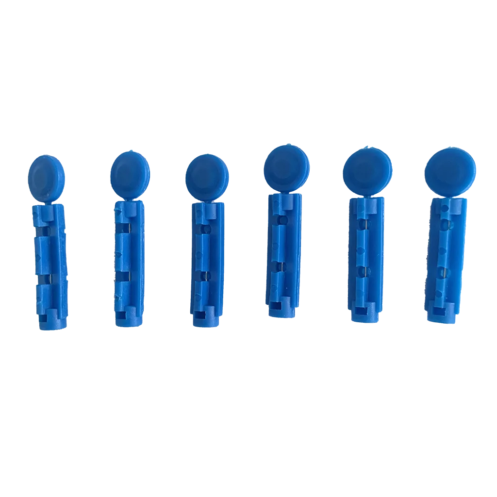 2024 Factory Hot Sale Medical Blood Lancet Twist Top 30G 28G Blue