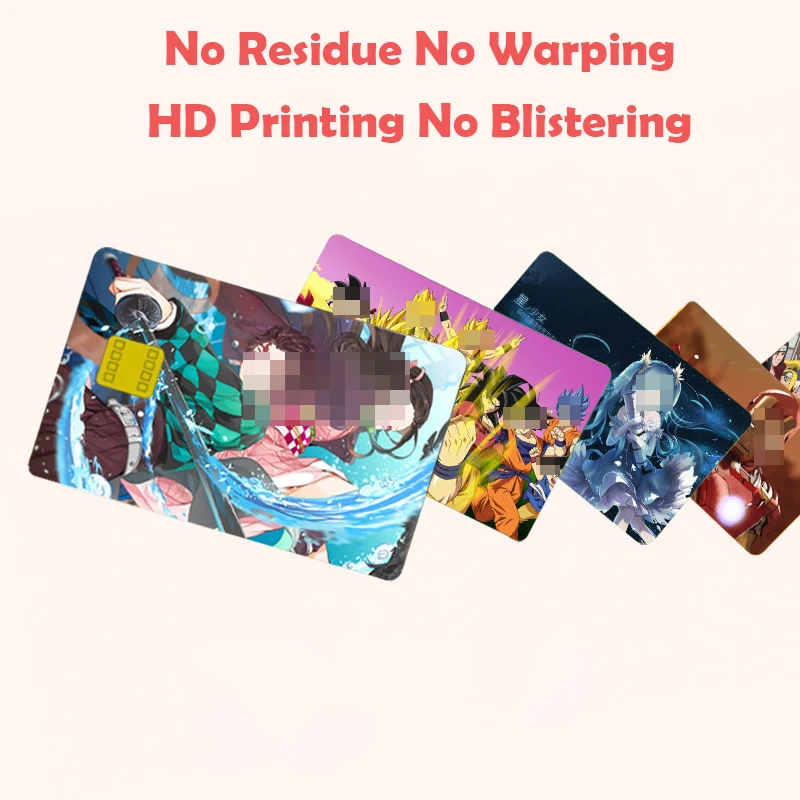 Custom Double Sided waterproof cartoon anime decals Debit credit bank card sticker