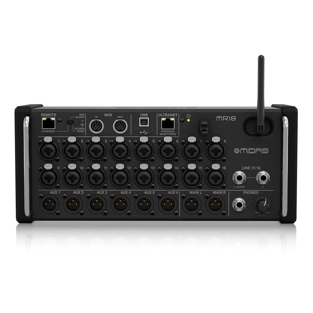 Midas MR18 Digital Rack Mixer 18-Channel Digital Console Stage Music Equipment Pa Sound System Digital Console