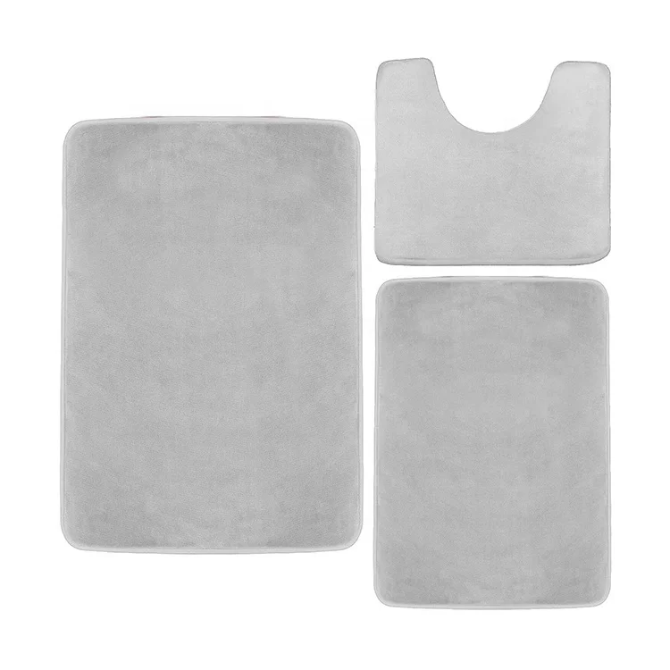 FMT Best quality bathroom rug set 3 pieces memory foam bath mat new arrival