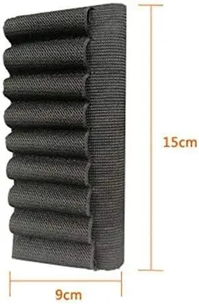Tactical 9 Rounds Shells Shotgun Holder Cartridges Ammo Carrier Bullet Pouch Elastic Butt Stock Hunting Rifle Accessories