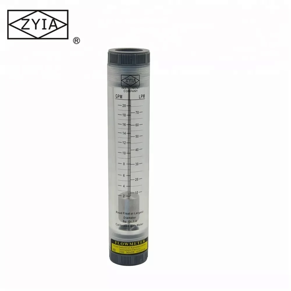 ZYIA DN25 inline tube float visual water flow meter