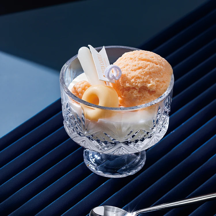 JY Glass aromatherapy candles scented essential oils birthday aromatherapy ice cream creative carved candles wholesale