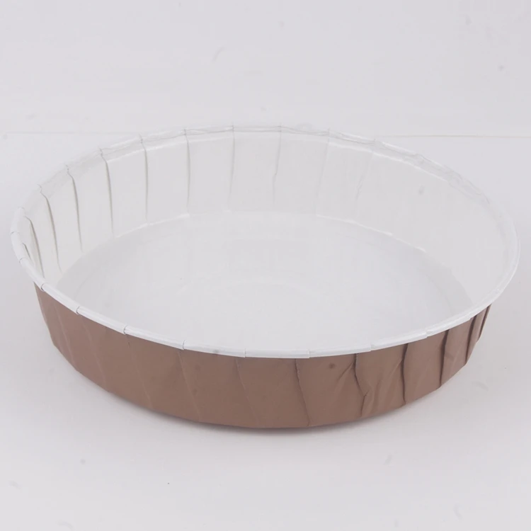Disposable Round Large Paper Cake Pan for Baking 5 Sizes Available,Non Stick Greaseproof Paper Baking Pan Mold for Muffin