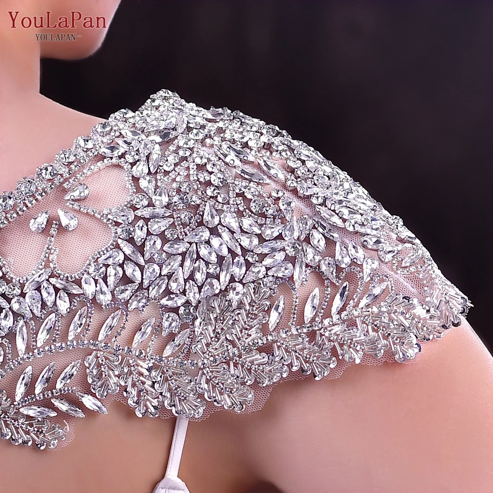 YouLaPan SG37 High Quality Rhinestone Woman Shrug Luxury Dress Shoulder Decoration Party Evening Dress Shawl