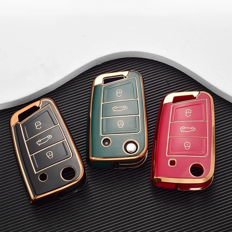 Hot Sale TPU Car Key Case For Volkswagen VW TIGUAN L Golf 7 Passat Skoda Octavia Car Key Shell Cover