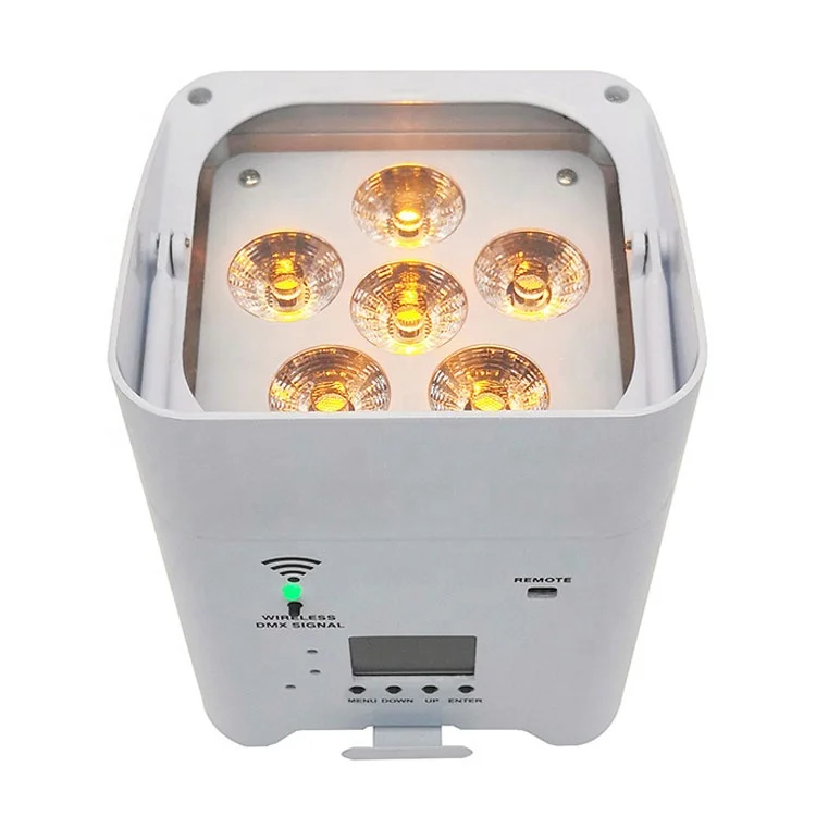 6*18w Lithium Battery Rechargeable Wireless Remote Control Battery Charging Par Light Battery Wireless Uplight for DJ Wedding