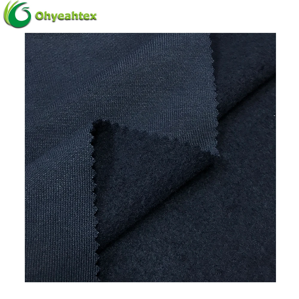 OEKO TEX 100 High Quality Recycled Polyester Cotton Fleece Fabric For Garments