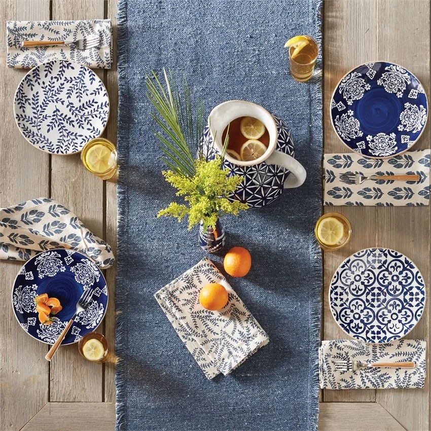 Ceramic Indigo Salad Plates