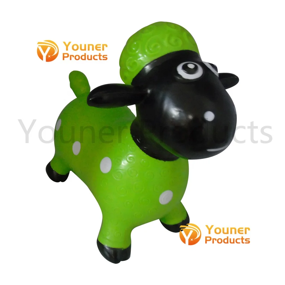 Inflatable Eco-friendly PVC Ride-on Animal Bouncy Hopper Painting Sheep  indoor & outdoor toys