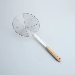 Hot sale noodle  strainer  wire skimmer strainer with wooden handle stainless steel strainer