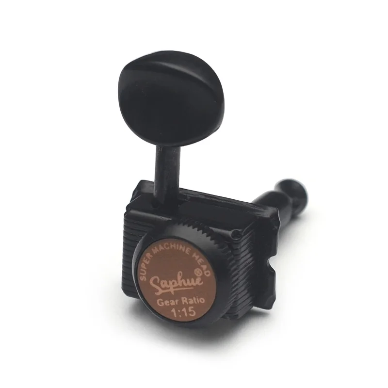 SAPHUE  Vintage GuitarTuning Key Pegs  6 Inline Guitar Lock String Tuners 1:15 Machine Heads Replacement for Electric Guitar