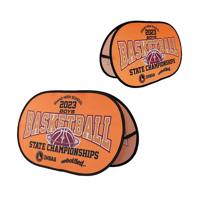 Oval Circle Portable Fabric Pop-Up Banner Sign For Sport Advertising Eco Folding 2X1M Stretch Collapsible A Frame Pop Up Banner