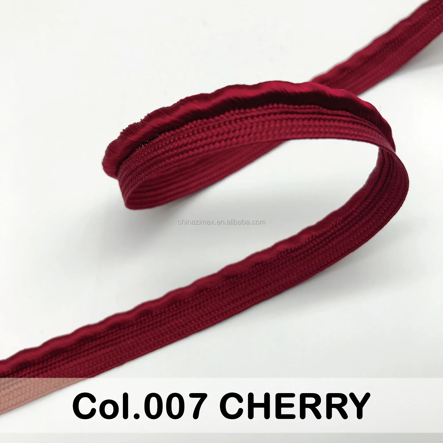 9mm red wine fabric tape and piping trim