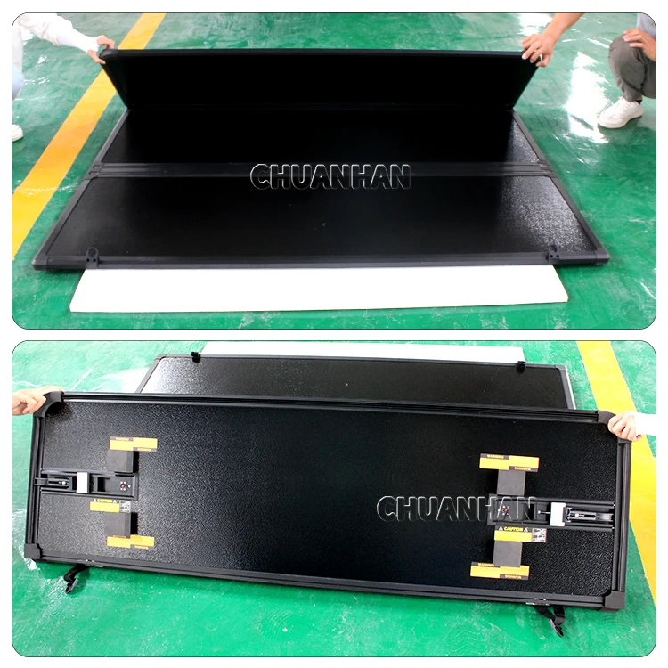 pickup tri-fold hard folding truck bed aluminum ranger tonneau cover for fordranger t6 t7