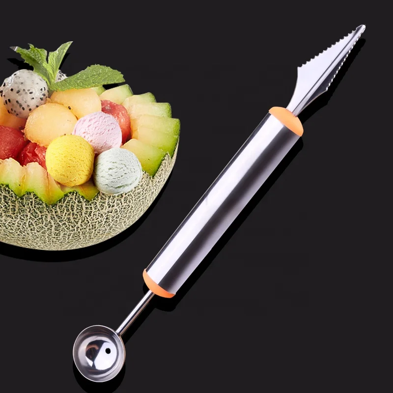 Stainless steel watermelon spoon knife splitter ice cream fruit vegetable carving tool home kitchen gadgets tools