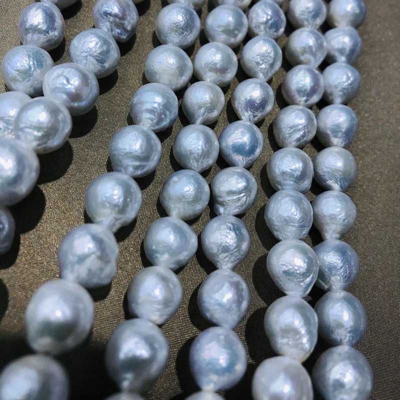 
wholesale natural freshwater real 9-10mm baroque loose edison pearl strand 
