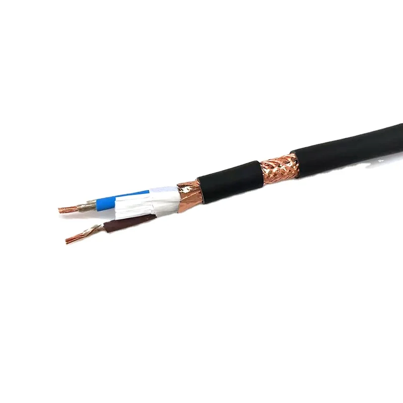 PVC copper aluminum foil shielding copper screen shielding rvvp 2 4 6 8 10 core 4*0.5mm2 wire cable shield