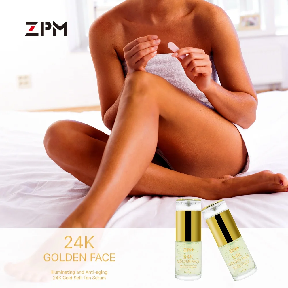 ZPM OEM/ODM Private Label Amazon Hot Sale Self Tanning Facial Serum Sunless Anti Aging Tanning Drops